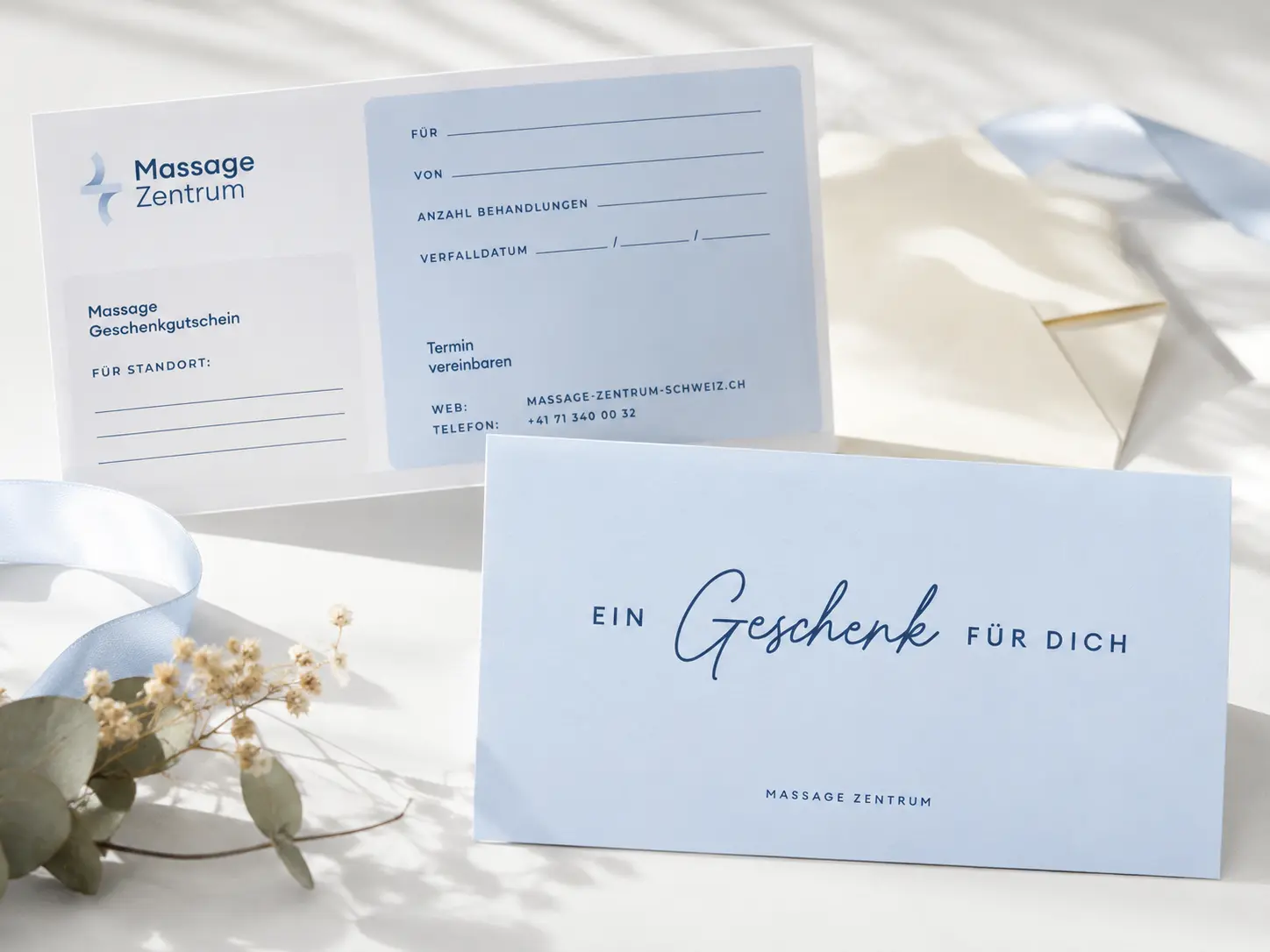 Massage-Gutschein für eine Behandlung im Massage Zentrum Zuchwil